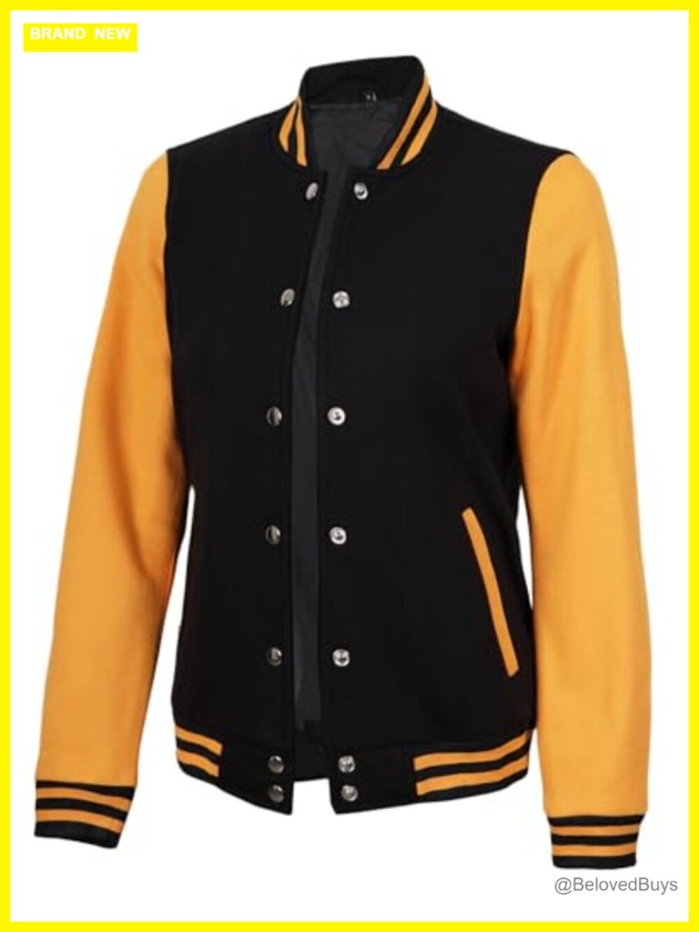 Fleece Varsity Bomber Jacket Women Letterman Baseball Casual